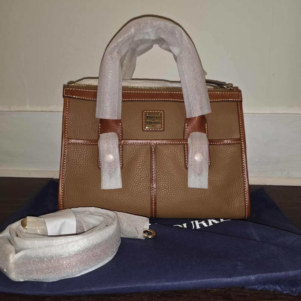 Dooney & Bourke Tan and Brown Handbag
